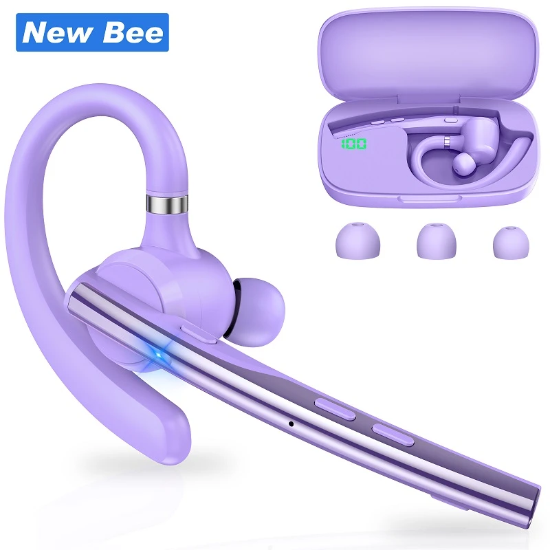 Oreillette Bluetooth violette de marque New Bee