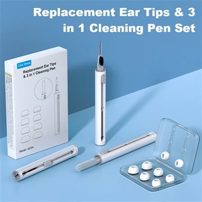 Conseils d'oreille en silicone avec kit de stylo de nettoyage