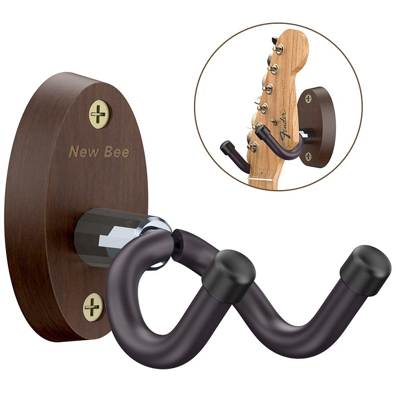 Support mural pour guitare en bois